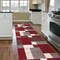 World Rug Gallery Contemporary Modern Geometric Boxes Design Non-Slip Runner Rug 2' x 7' Red 506RED2X7 - alternate 1